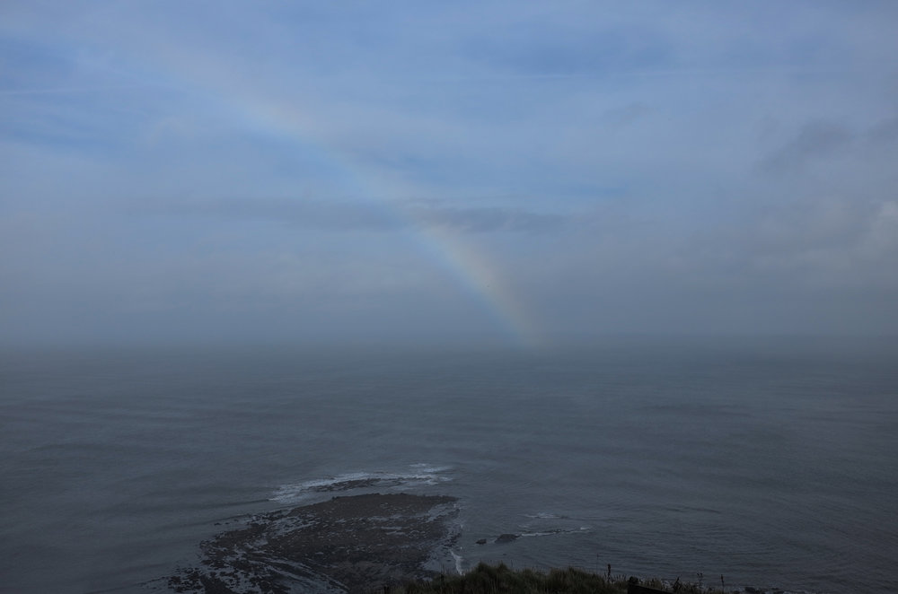 Rainbow at sea over Ravenscar